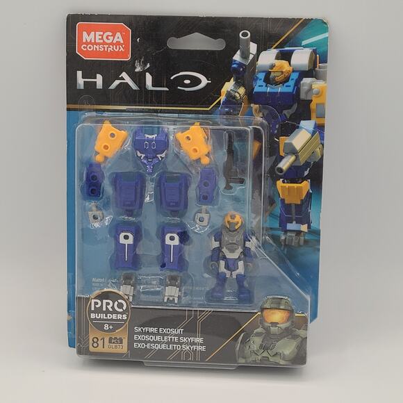 Mega Construx HALO Pro Builders SKYFIRE EXOSUIT FiGURE 81 pcs - Box Damage - Picture 1 of 12
